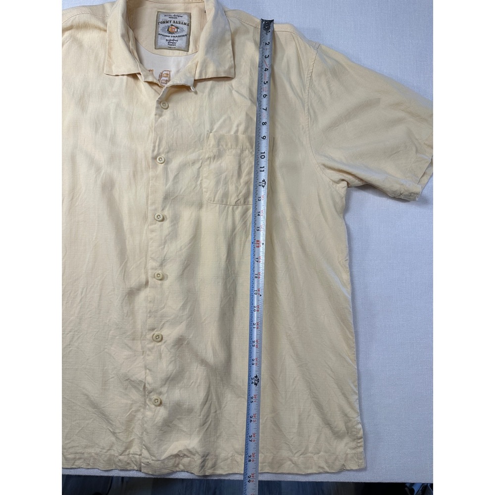 Tommy Bahama Mens XL Silk 2010 Spring Training Baseball Camp Shirt Yellow - Picture 7 of 7